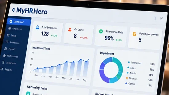 MyHRHero 人力资源管理系统界面
